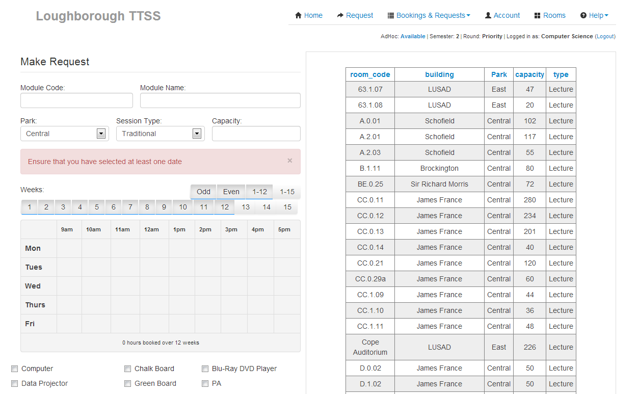 Timetabling System