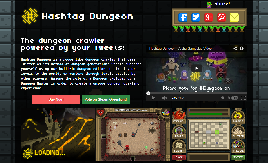 Hashtag Dungeon Website
